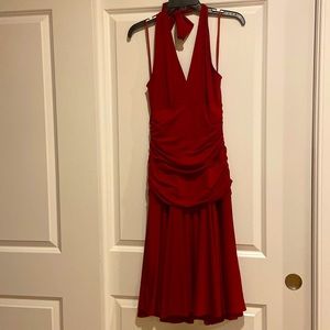 COPY - BCBG Red Halter Dress